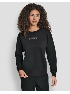 DKNY Black Logo Crewneck Sweatshirt